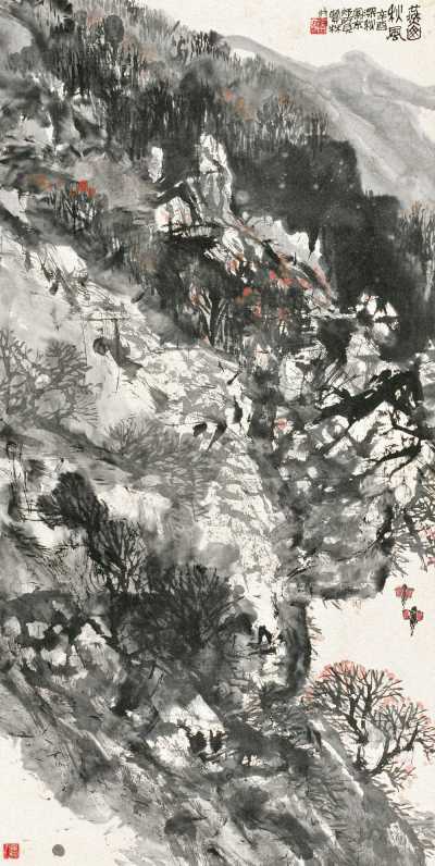 姜宝林 辛酉（1981年）作 燕山秋风 镜心